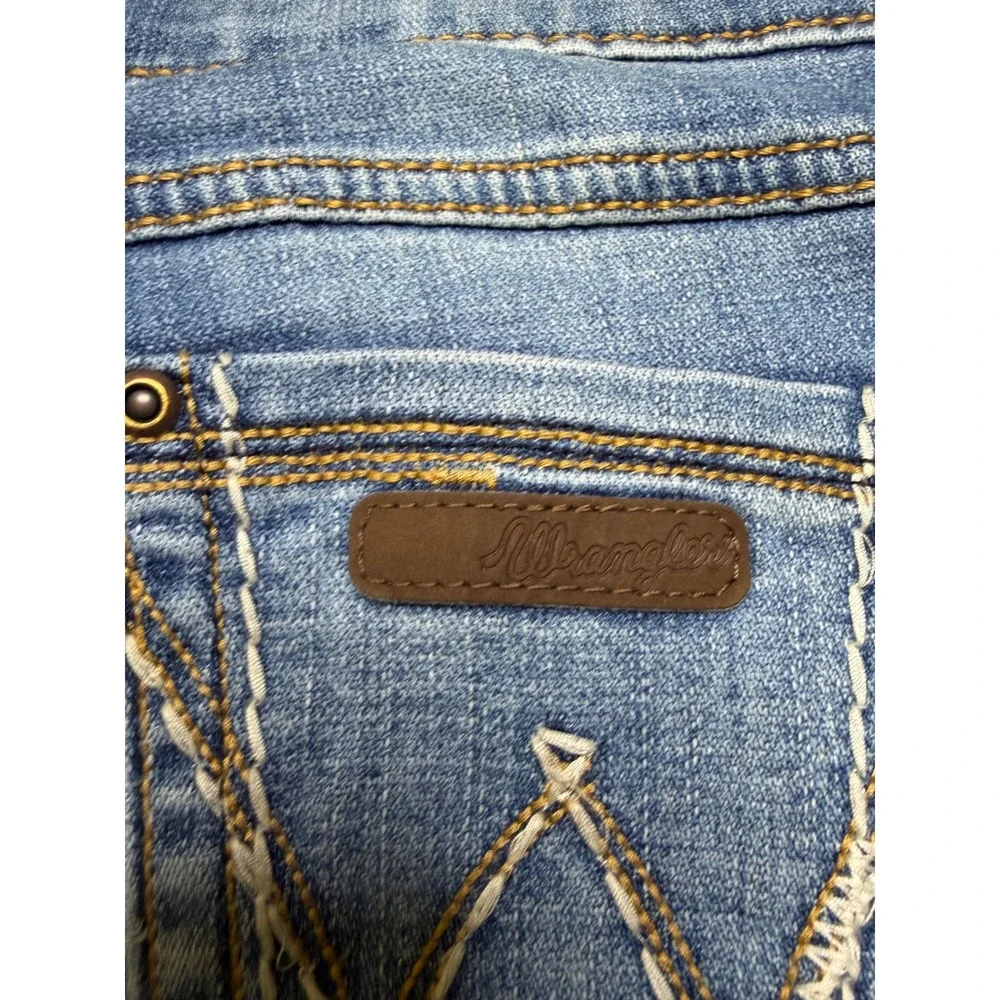 Wrangler Jeans Girls Size 14 Regular Blue Bootcut Adjustable Waist Stretch Denim